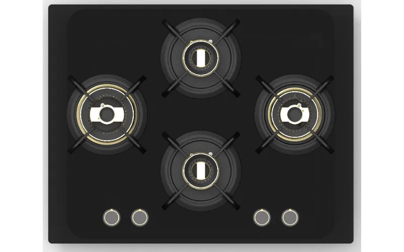 Quad Burner Gas Stove for Large-Scale Event Catering Supply