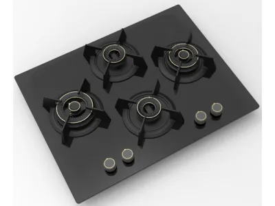 Quad Burner Gas Stove for Large-Scale Event Catering Supply