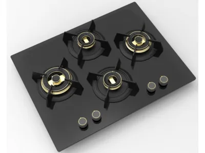 Quad Burner Gas Stove for Large-Scale Event Catering Supply